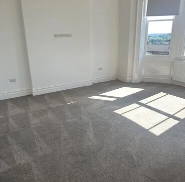 Result of a commercial carpet cleaning job